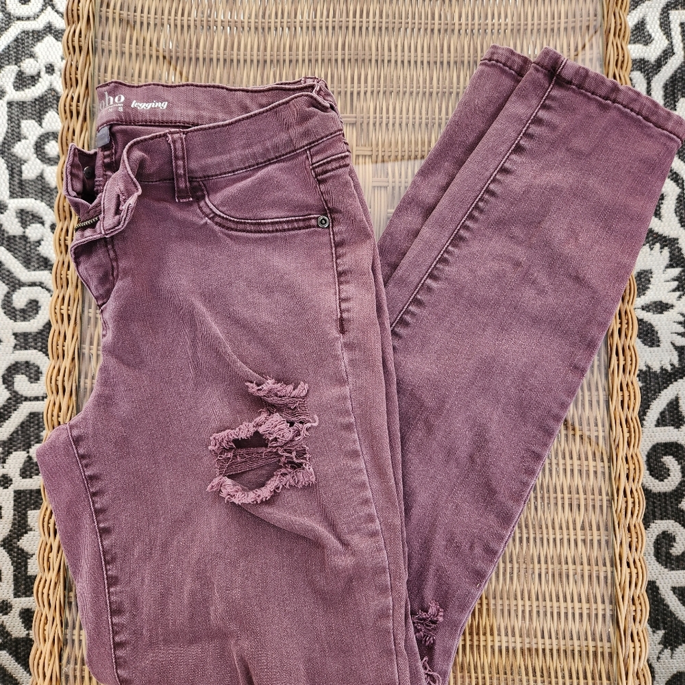 New York & Company Burgundy legging size 6